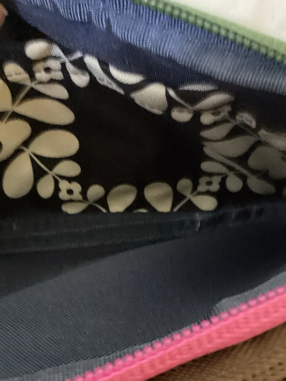 Orla Kiely Navy and White Floral Crossbody Bag